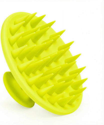 Meartchy Silicone Scalp Massager Shampoo Brush, Scalp Brush for Hair Growth & Dandruff Removal, Hair Scrubber Scalp Stimulator Exfoliator Brush with Soft Bristles for Wet Dry Scalp Care (Black)