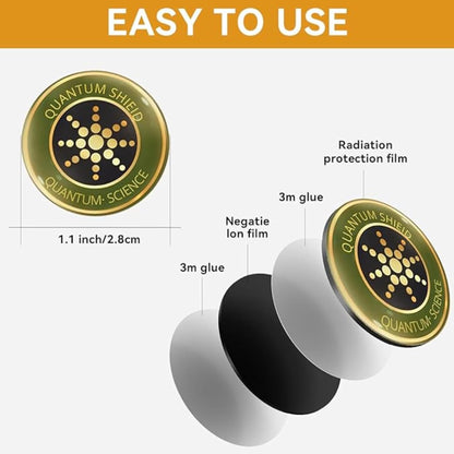 Bodywealth Chip Stickers for Cell Phones and Electronic Devices, WiFi, 5G, Tablets, 10 PC, Gold