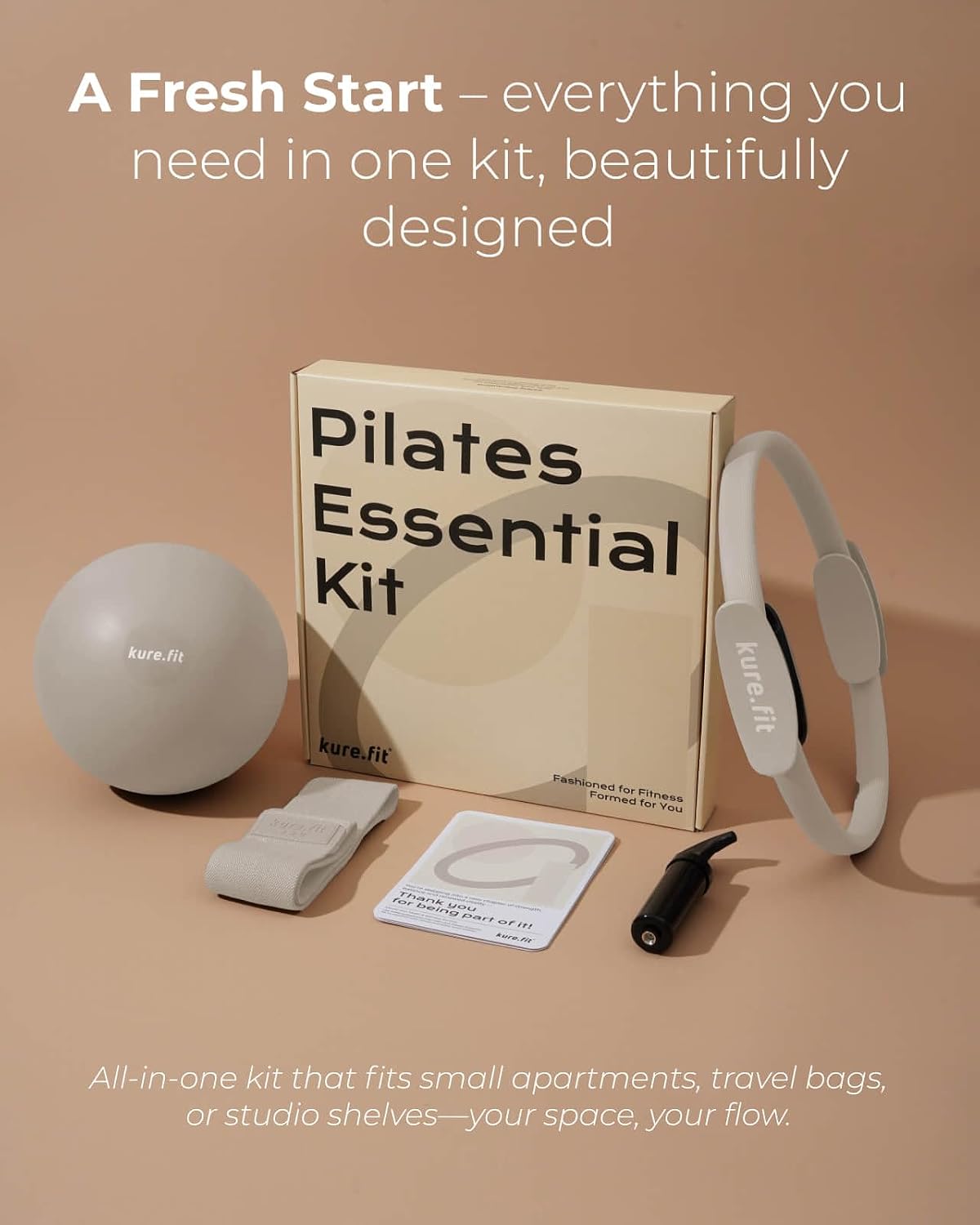 Pilates Kit | Pilates Equipment Set for Home Workouts | Accessories & Guide