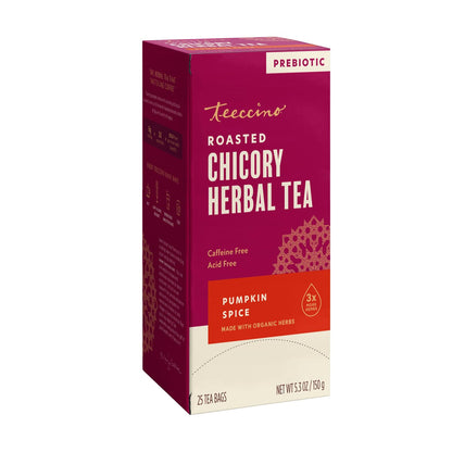 Teeccino Holiday Herbal Tea Sampler Assortment - Candy Cane, Gingerbread, Snickerdoodle - Caffeine-Free Holiday Dessert Teas with Prebiotic Chicory, 12 Tea Bags