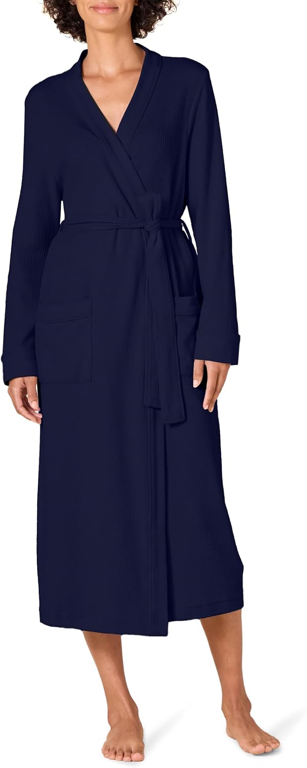 Amazon Essentials Women's Lightweight Waffle Bath Robe (Available in Plus Size) - Colors B