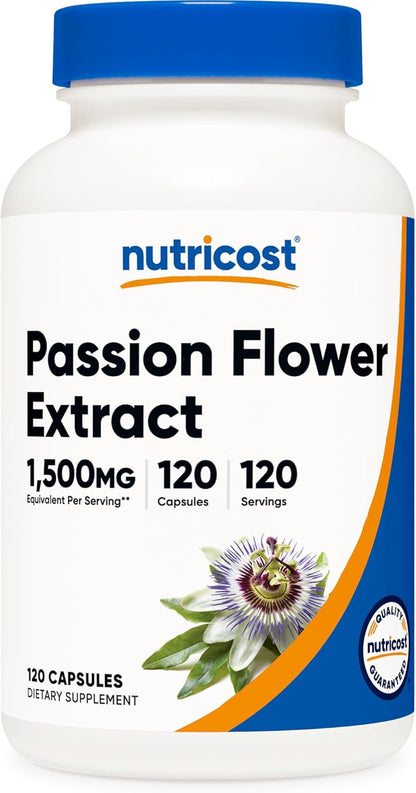 Nutricost Passion Flower Extract 120 Capsules for 120 Servings Per Bottle