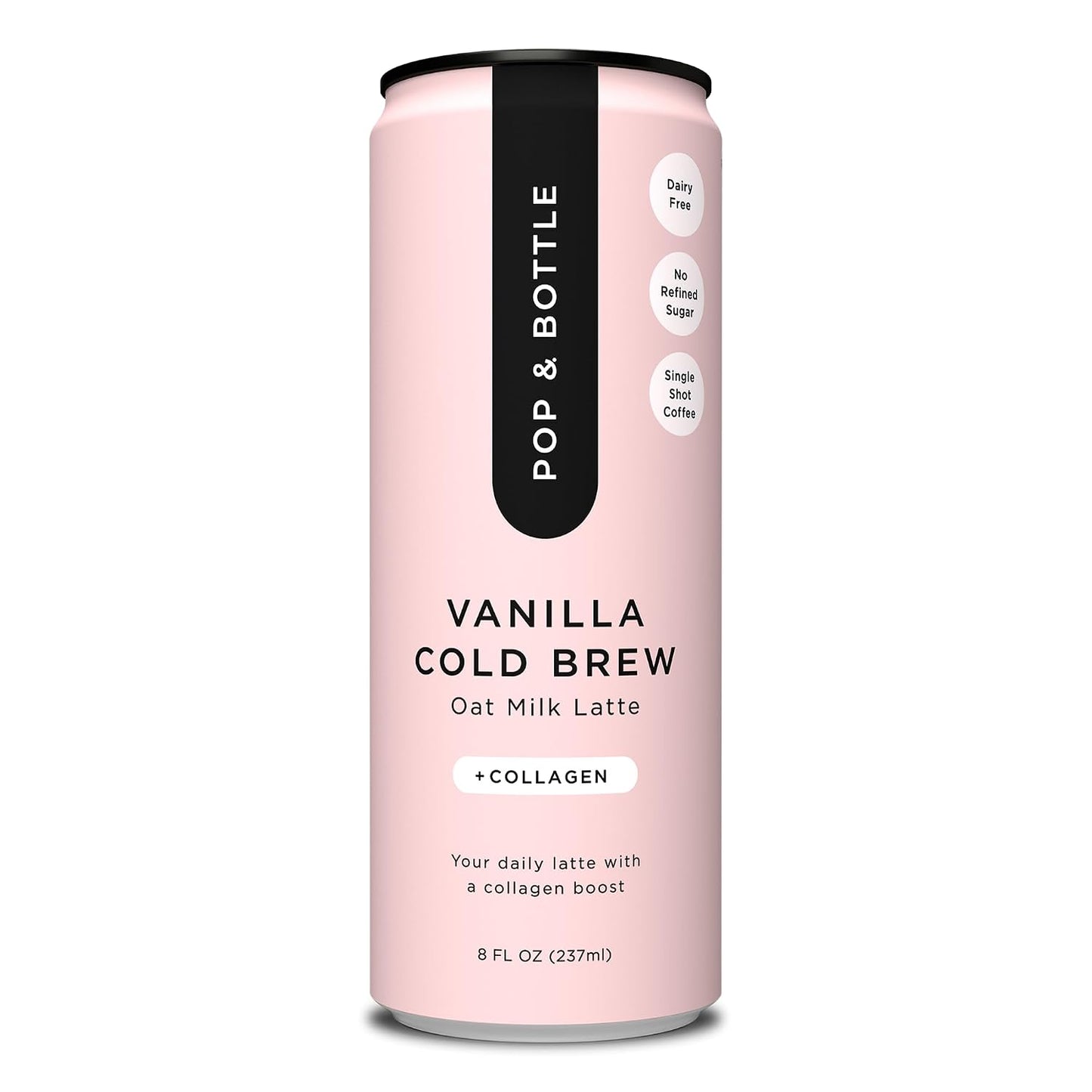 Pop & Bottle, Oat Milk Lattes - Matcha with Pure Ceremonial Matcha, Butterfly Pea, Turmeric, Green Tea, Organic, Dairy Free, Gluten Free, Lightly Sweetened with Coconut Nectar - 8 Fl Oz (12 Pack)