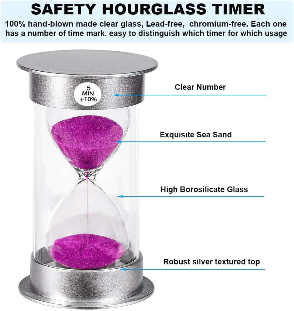 2 Minute Hourglass Sand Timer with Suction Cup,Unbreakable Sucker Sand Clock Timer 2 min,Plastic Mini Sand Watch,Rotatable Reloj De Arena for Kids Toothbrush(Blue)