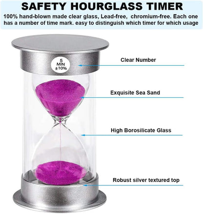 2 Minute Hourglass Sand Timer with Suction Cup,Unbreakable Sucker Sand Clock Timer 2 min,Plastic Mini Sand Watch,Rotatable Reloj De Arena for Kids Toothbrush(Blue)