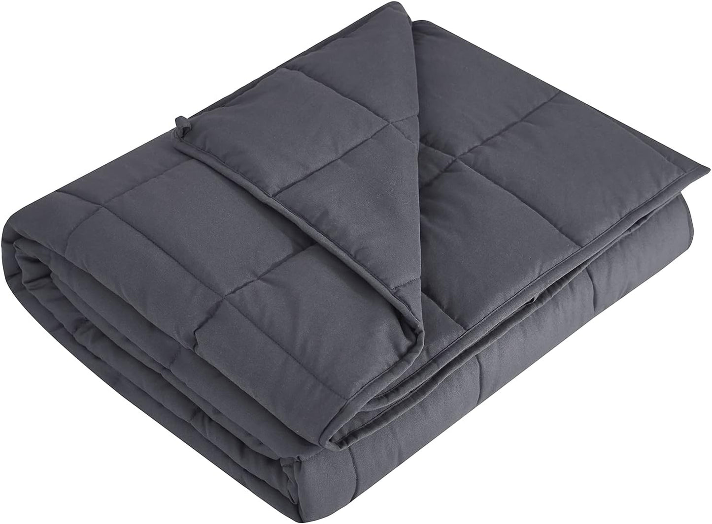 L'AGRATY Weighted Lap Pad 7lb: Small Weighted Blanket for Adults - Cooling Portable Travel Blanket for Relaxation Sleeping - Washable All-Season (29" x 24")