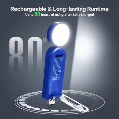 VAVOFO USB Rechargeable Book Light, Blue Light Blocking, Amber Clip-On Bookmark Shaped Reading Light, Eye Care 6 LEDs With 9 Lighting Modes for Bookworms (Grey)