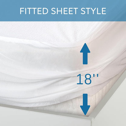 Queen Mattress Protector Waterproof Cover Absorbent Fitted Sheet up - 18'' Deep Pocket Mattress Cover Queen Size Bed Sheets, Terry Machine Wash Protection Mattress Protector