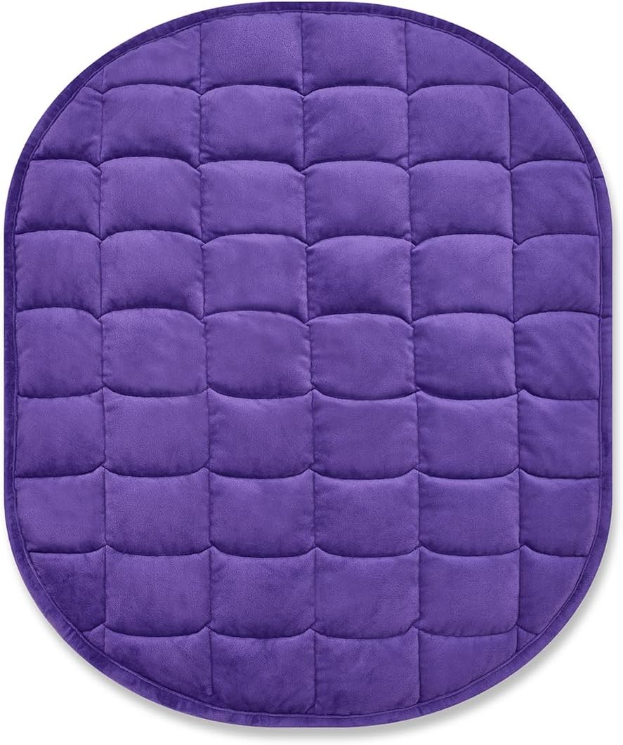 TONGDADA Weighted Lap Blanket 7lbs for Adult,Perfect for Relaxation, Lounging, Napping, Sleeping & Travel,Luxury Minky Weighted Body Blanket,Weighted Throw Blanket-Dark Grey Minky Dot, 29" x 24"