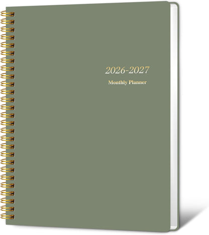 KMQOY Monthly Planner 2026-2027, 2026 Calendar 24 Months Planner, Jan 2026 - Dec 2027, 7.5"x10", Personal Calendar with Monthly Goals, To-Do List, Habit Tracker, 2 years for School Office Home Planning(Black)