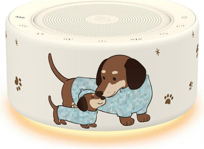 Kipcush White Noise Machine for Baby & Adults, 30 Soothing Sounds, Soft Non-Glare Nursery Lamp, 8 Color Night Lights, Memory Function (Angel V1 White, Standard)