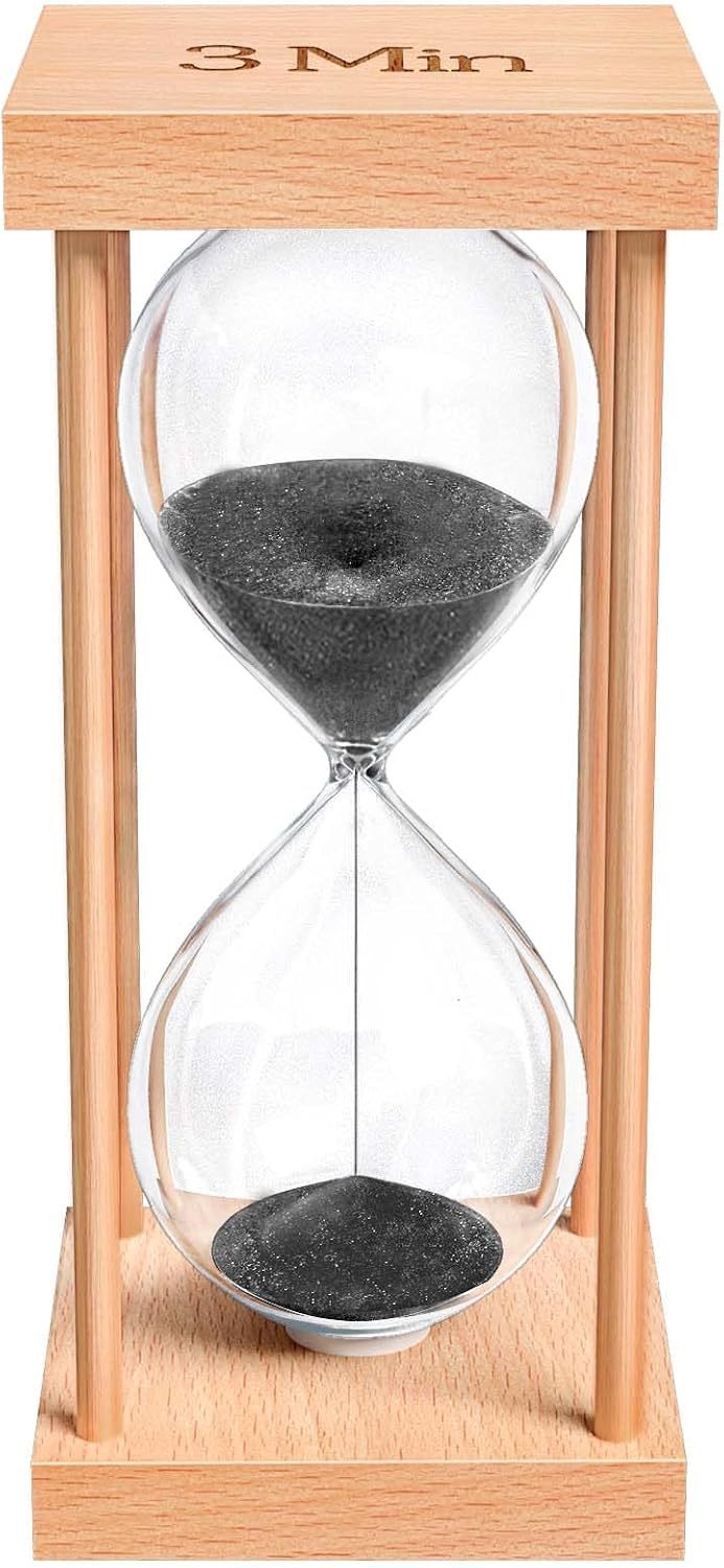 60 Minute Sand Timer, 60 Min Wood Small Hourglass Timer, Blue Sand Clock, One Hour Wooden Hour Glass for Classroom, Sandglass, Reloj De Arena Decorativo, Home, Office, Game, Gift