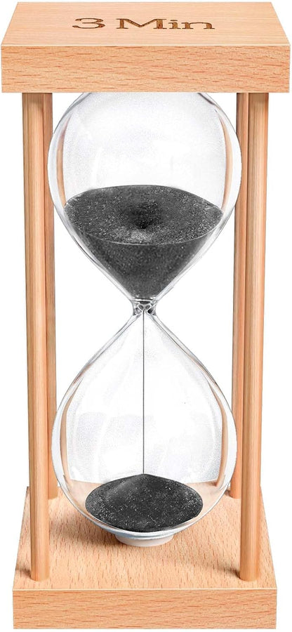60 Minute Sand Timer, 60 Min Wood Small Hourglass Timer, Blue Sand Clock, One Hour Wooden Hour Glass for Classroom, Sandglass, Reloj De Arena Decorativo, Home, Office, Game, Gift