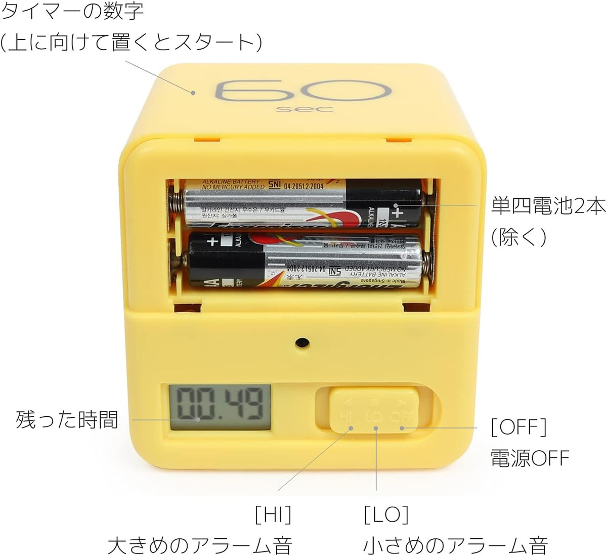 mooas Cube Timer, Flip, Block, Productivity, Time Management (Mint)