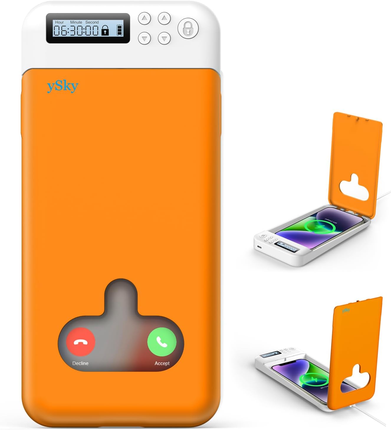 ySky Timed Lock Box, Portable Phone Locker with Self-Control Timer for iPhone, Android, Helping Kids, Students, Adults Focus Back, Mobile Phone Addiction Control (Green)