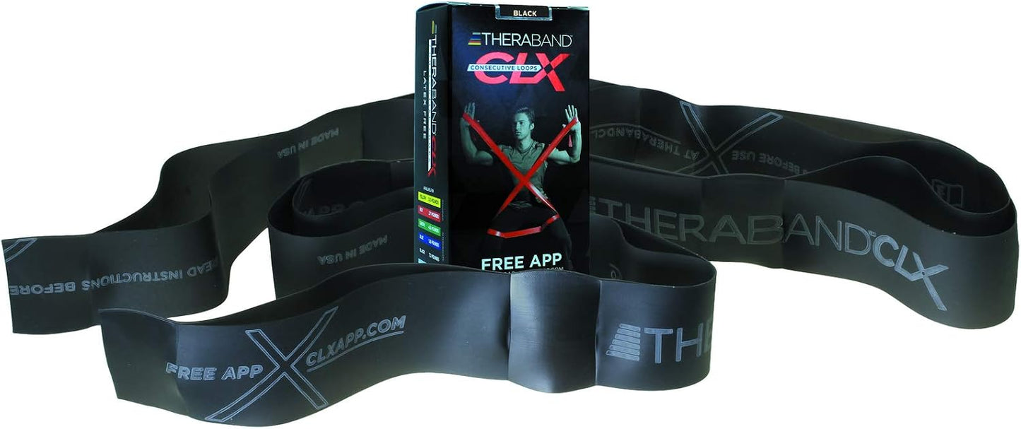 THERABAND CLX Resistance Band with Loops, 5-Foot Band
