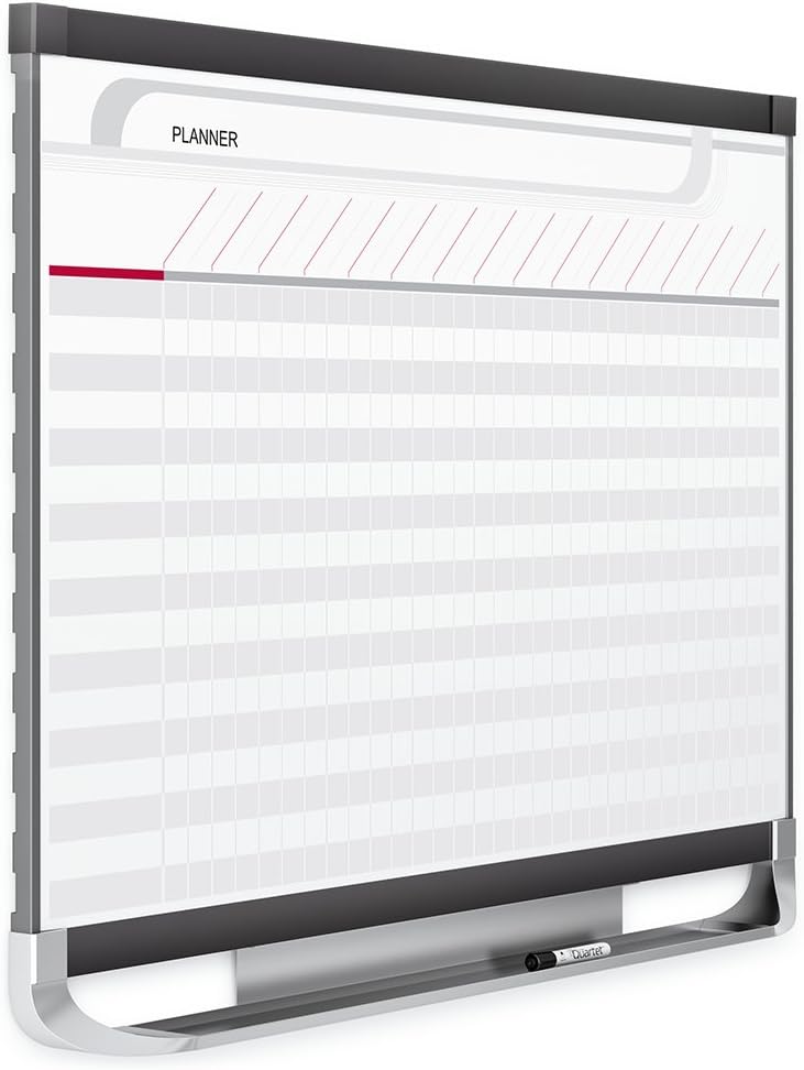 Quartet Prestige 2 Magnetic Total Erase Project Planner, 3 x 2 Feet Board with 16 Row/29 Column Chart (PP32P2)