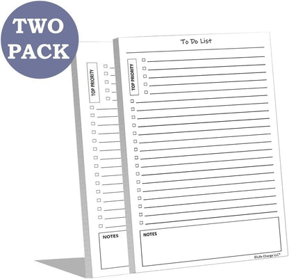Life Charge Weekly Planner Notepad for Work & Home, Weekly To Do List Pad with Daily Checklist, Priority & Notes, 60 Pages, 8.5 x 11 Letter, Landscape