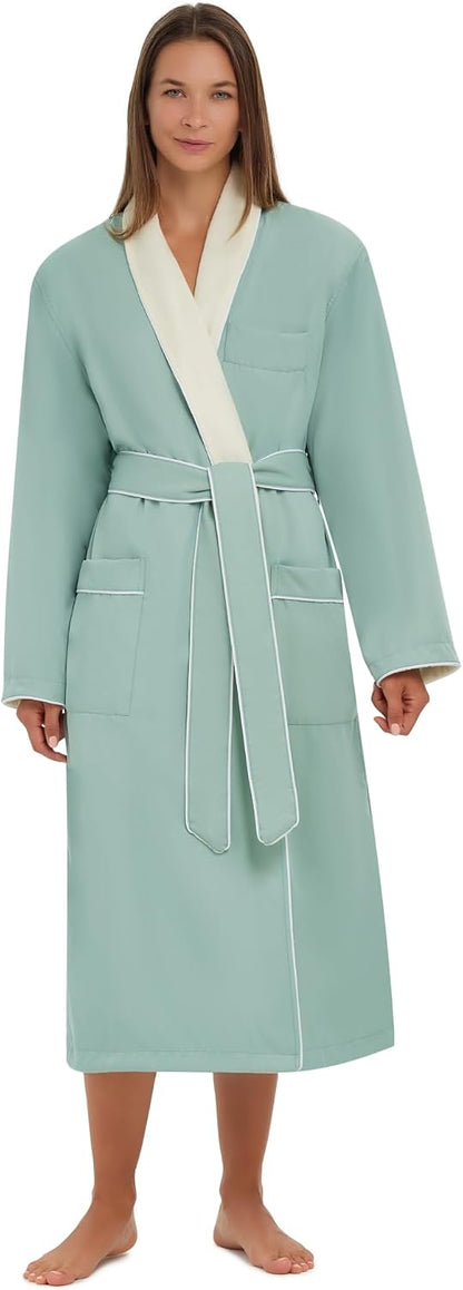 MONARCH Unisex Terry Lined Microfiber Hotel Robe
