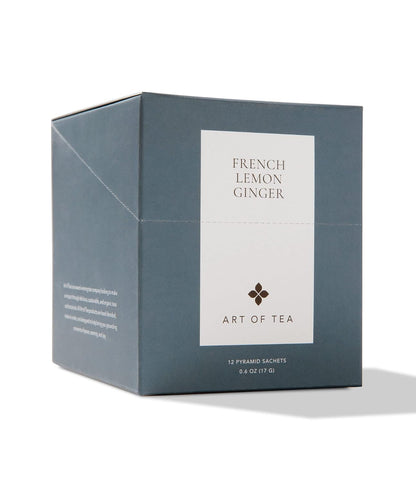 Art of Tea Organic French Lemon Ginger 1.5oz Loose Leaf Tea Tin, Caffeine Free Herbal Tea, Organic Rooibos & Lemongrass Ginger Tea, Premium Loose Leaf Herbal Tea for Relaxation & Digestion