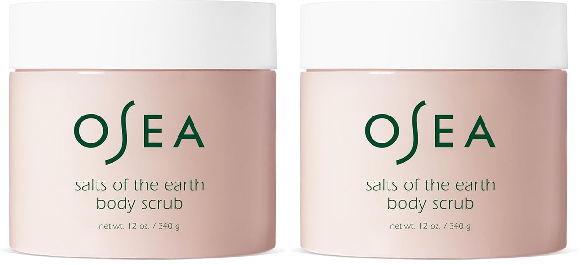 OSEA Salts of the Earth Body Scrub 12 oz - Pink Himalayan Salt Scrub - Gentle Body Exfoliation Skincare - Ideal Spa Gift for Pampering - Clean Beauty & Vegan Body Care