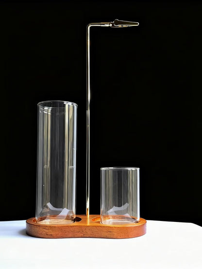 2 in 1 Glass Incense Holder & Burner with Ash Catcher – Decorative Incense Stick Holder for Aromatherapy, Yoga, Meditation