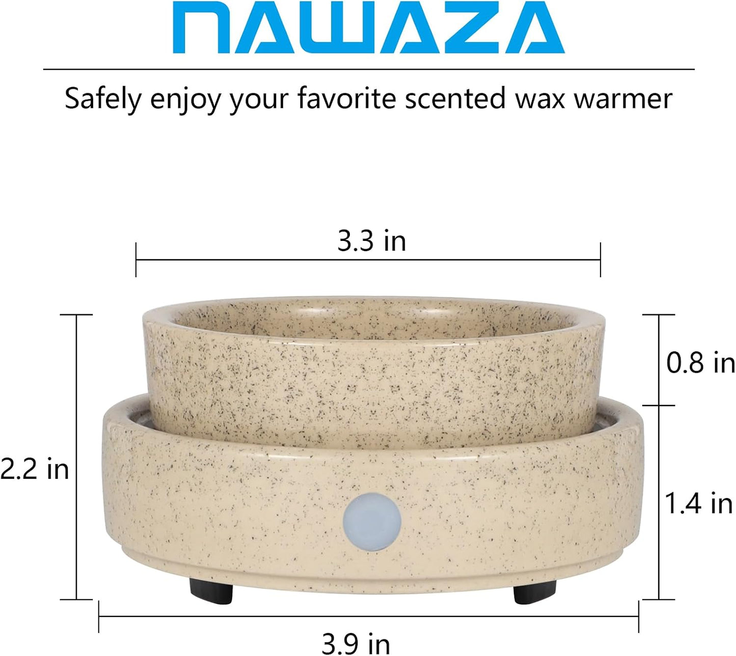 nawaza Ceramic Wax Melt Warmer Fragrance, 3 in1 Electric Candle Wax Warmer, Scented Wax Melt Wax Cubes Melter Fragrance Warmer for Home,Office, Birthday Gifts for Women Mom(White-01)