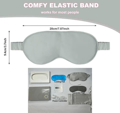 Silk-like Heated Eye Mask for Dry Eyes, MGD, Blepharitis, Stye, Grey