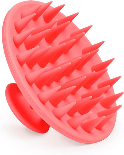 Meartchy Silicone Scalp Massager Shampoo Brush, Scalp Brush for Hair Growth & Dandruff Removal, Hair Scrubber Scalp Stimulator Exfoliator Brush with Soft Bristles for Wet Dry Scalp Care (Black)