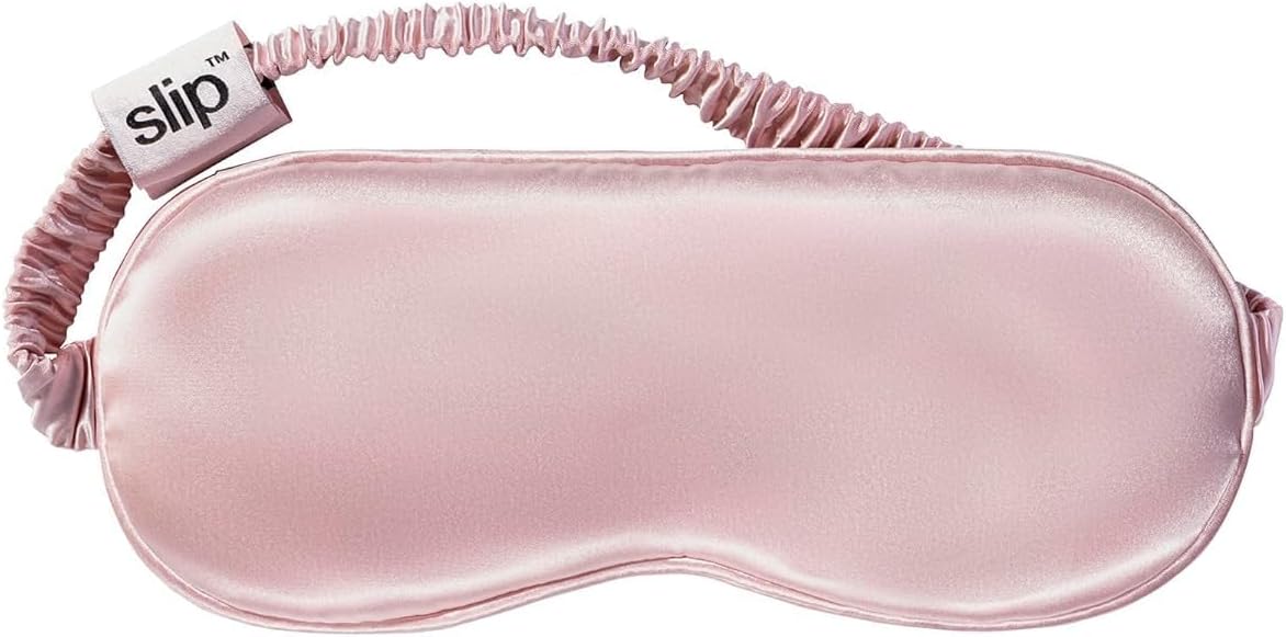 slip Pure Silk Sleep Mask - 100% Mulberry Silk, Ultra Soft & Comfortable, Blocks Light for Restful Sleep| Adjustable Strap for Perfect Fit, Gentle on Skin & Hair (Black - 1 Count Pack of 1)