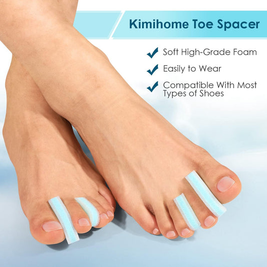 12 Packs Foam Toe Separator - Kimihome Toe Gasket-Redress Overlapping Toes, Prevent Friction and Release Pressure, Relieve The Pain Caused by Bunions