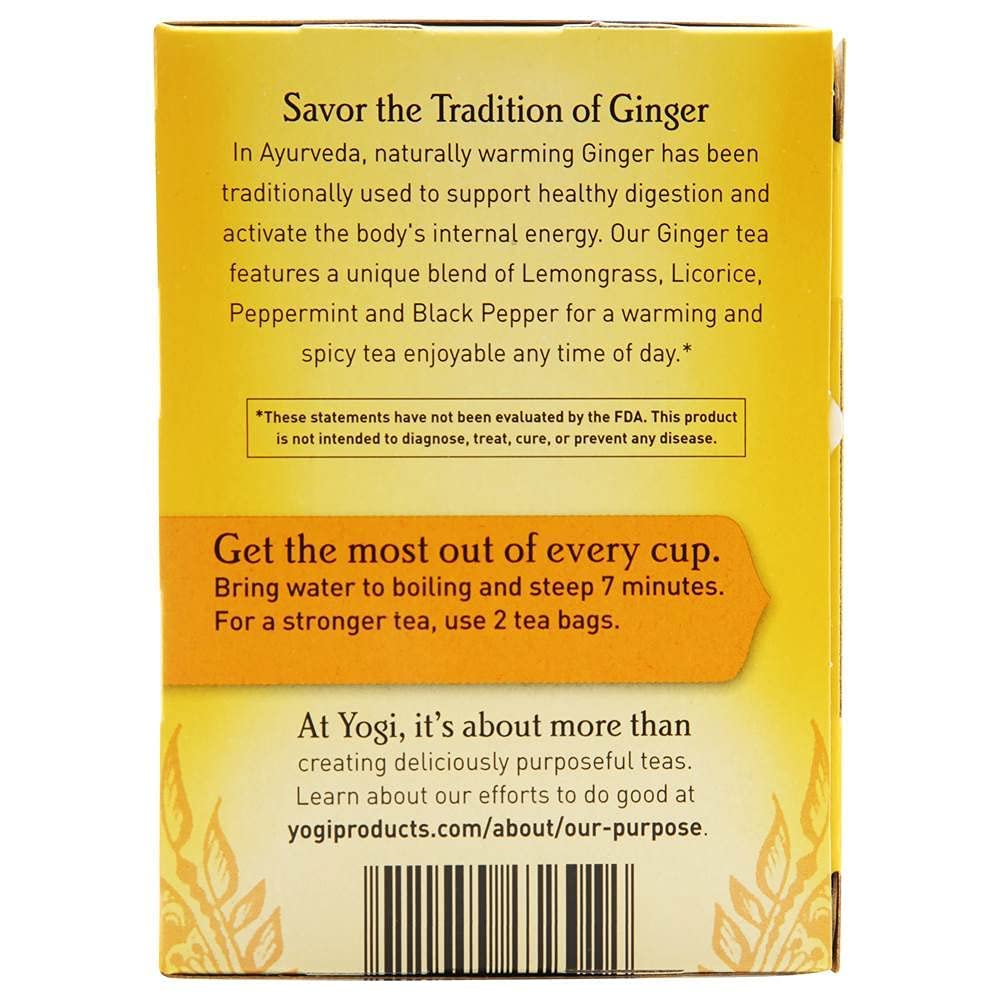 Ginger Tea Organic Yogi Teas 16 Count (Pack of 3)