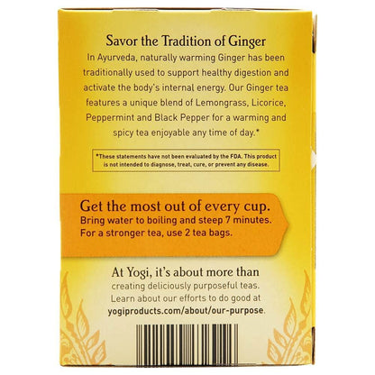 Ginger Tea Organic Yogi Teas 16 Count (Pack of 3)