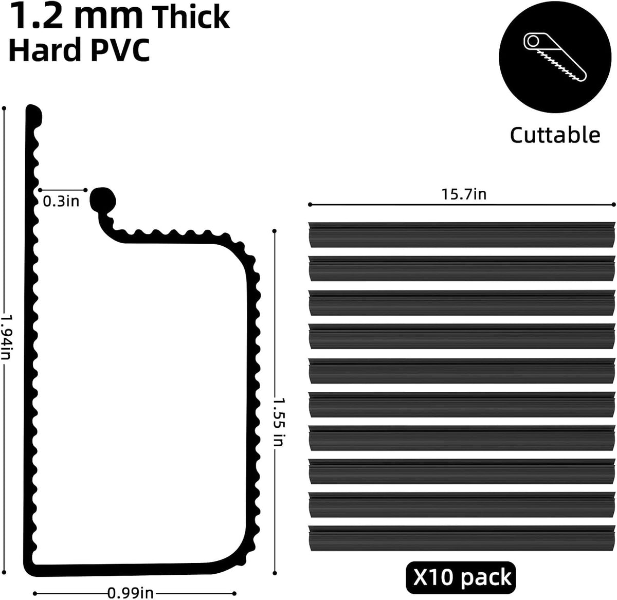 YECAYE Cable Management, 6 Pack, Black