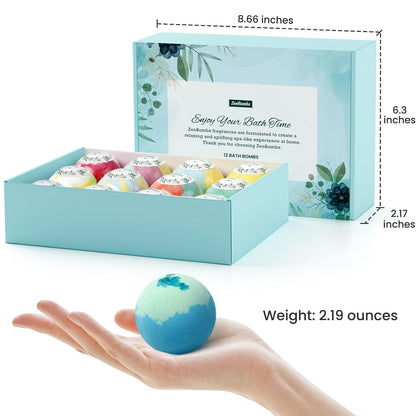 ZenBombs Bath Bombs for Women, Handmade Natural Bath Bomb with Shea Butter
