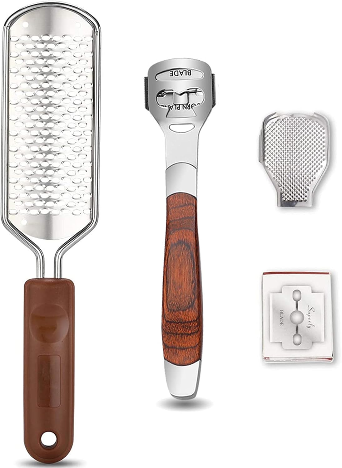 2 Pack Pedicure Kit, Foot File Callus Remover, Heel Scraper for Feet