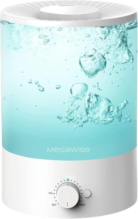 MEGAWISE 3.5L Quiet Humidifier, 7-Color Light, Auto Shut-Off, Cool Mist