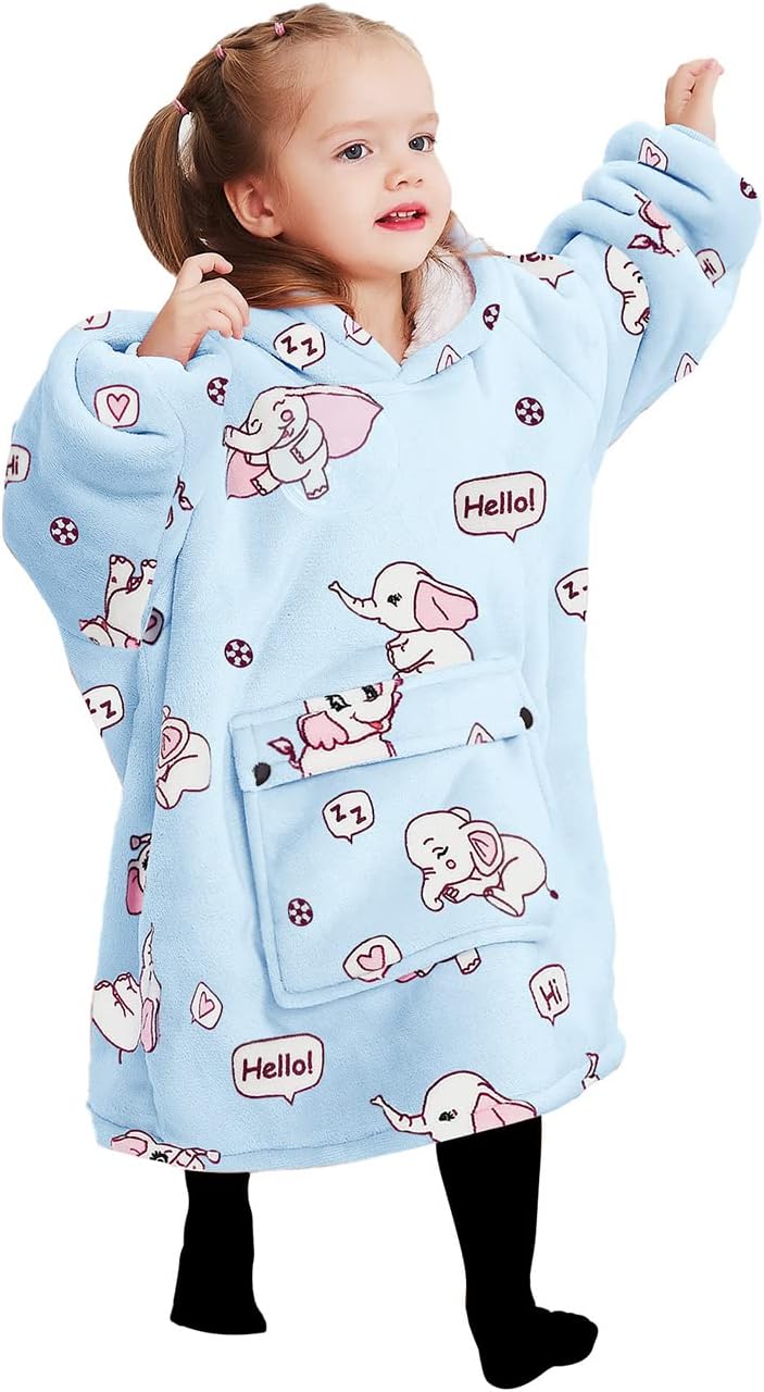 KFUBUO Wearable Blanket Hoodie for Adults Sherpa All Patterns Cat Oversized Sweatshirt Blanket with Pockets for Women