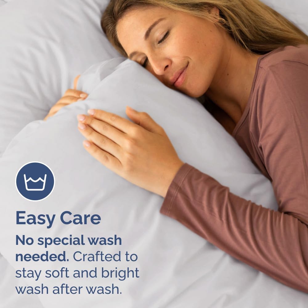 Standard Pillow Cases Set of 10 - Ultra Soft Hotel Quality Pillowcase Covers - Comfy, Cozy & Wrinkle Free - Shrink, Stain and Fade Resistant - Machine Washable Pillow Protectors - 10 Pcs Set - White - Colors B