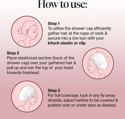 Kitsch Microfiber Hair Towel Wrap for Women – Ultra Absorbent Microfiber Bath Towels for Wet, Curly, Long or Short Hair – Anti-Frizz Hair Wrap, Great Hair Products Gift for Women – Pink