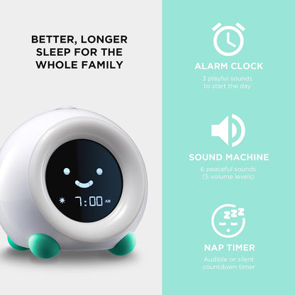 LittleHippo Mella: Kids Alarm Clock, Ready to Rise Children's Sleep Trainer, Night Light, Sound Machine and OK to Wake for Toddlers and Kids - Arctic Blue (Updated 2025)