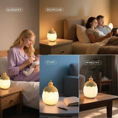 Night Light for Kids,Egg Night Light for Baby Nursery, 3-Level Dimming &30-Min Timer Portable Nursery Night Lamp forBaby Nursery & Kids Bedroom,BPA Free, Eye Caring, Soft