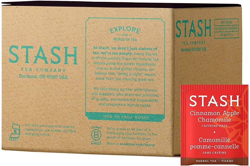 Stash Tea Chamomile Herbal Tea, 100 Count (packaging may vary) - Colors A