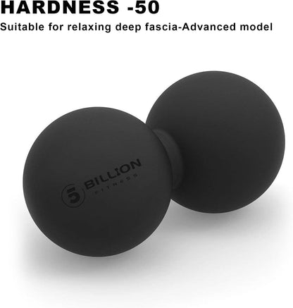 5BILLION FITNESS Peanut Massage Ball,Double Lacrosse Ball and Mobility Massage Ball for Physical Therapy - Deep Tissue Massage Tool for Myofascial Release, Muscle Relaxer, Acupoint Massage (Purple)
