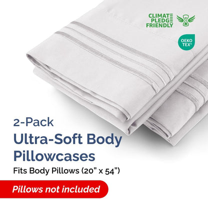 Standard Pillow Cases Set of 10 - Ultra Soft Hotel Quality Pillowcase Covers - Comfy, Cozy & Wrinkle Free - Shrink, Stain and Fade Resistant - Machine Washable Pillow Protectors - 10 Pcs Set - White - Colors B