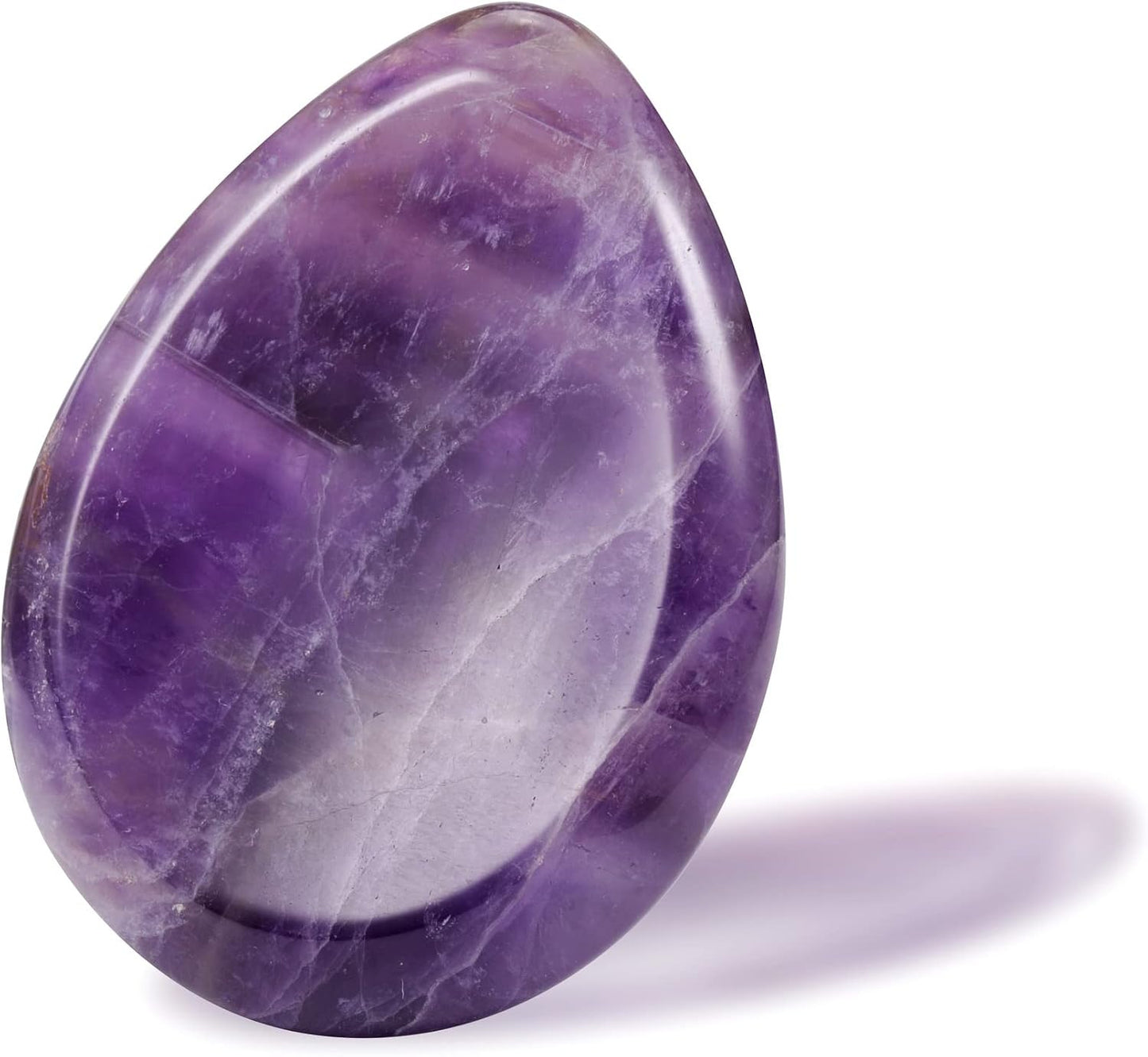 Jovivi Thumb Worry Stone - Palm Stones Pocket Natural Chakra Reiki Healing Crystals Therapy Geometry - Lapis Lazuli