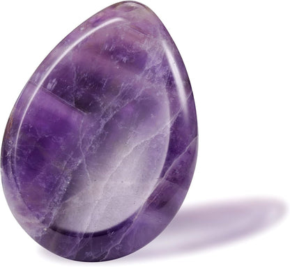 Jovivi Thumb Worry Stone - Palm Stones Pocket Natural Chakra Reiki Healing Crystals Therapy Geometry - Lapis Lazuli