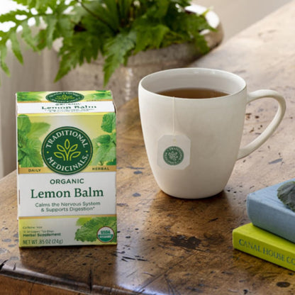 TRADITIONAL MEDICINALS TEA LEMON BALM ORG 16 BG