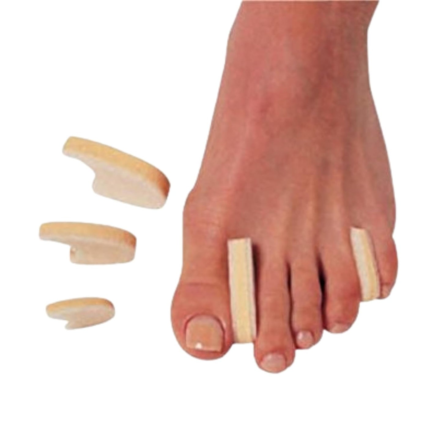 PediFix 3-Layer Toe Separators, Pack of 12 — Large