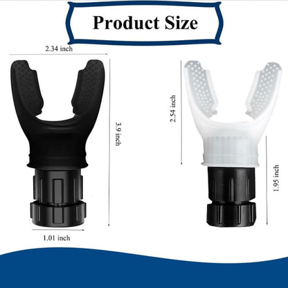 2 Pcs Breath Trainer, Portable Breathing Trainer Silicone Lung Exerciser Device, Resistance Breathing Exercise for Yoga, Swimming, Fitness(White and Black